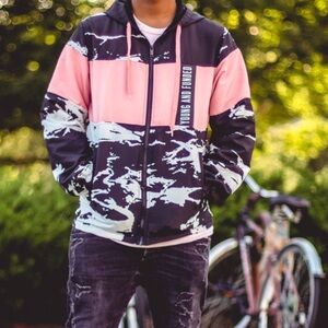Five By Five windbreaker hoodie pink Young And Funded XXL​​​​​​​​​​​